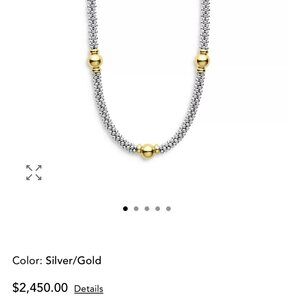 LAGOS 18K Gold & Sterling Silver Caviar Bead Necklace 16 inches